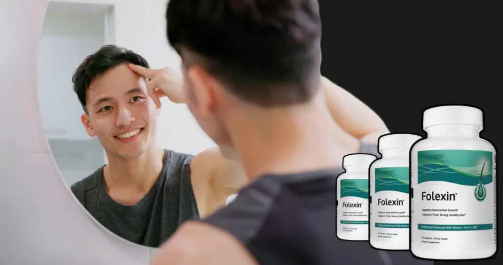 man happy with folexin hair supplement